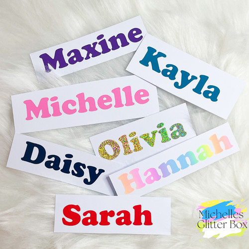 Personalised name sticker - name,