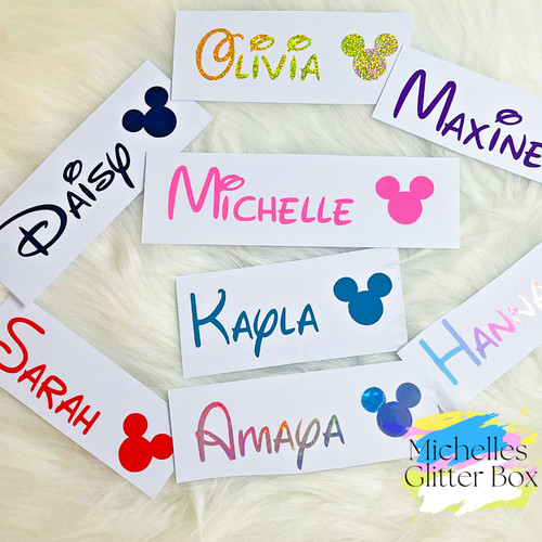 Personalised name sticker - name,