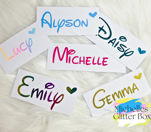 Personalised name sticker - name,