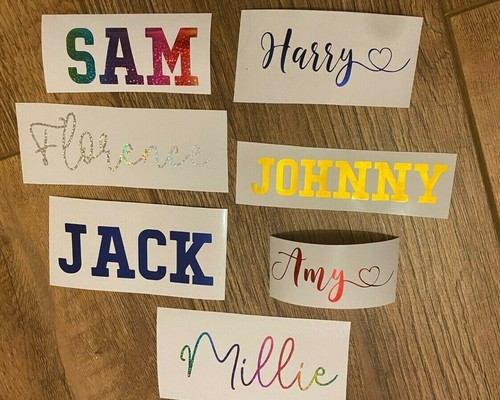Vinyl name stickers labels - vinyl,