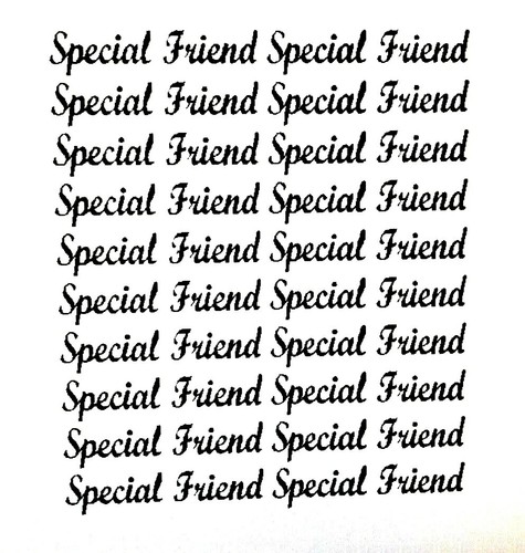 Special friend words vinyl - special,