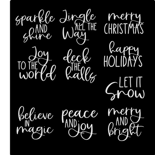 Small christmas words - 10,
