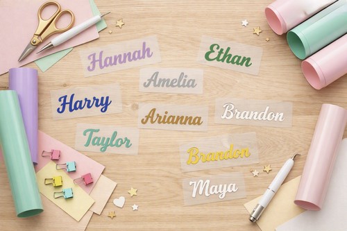Personalised vinyl sticker - vinyl,