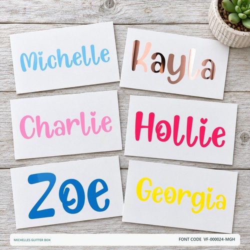 Personalised vinyl name decals - personalised,