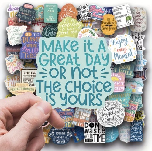 100 pack motivational stickers - pack,