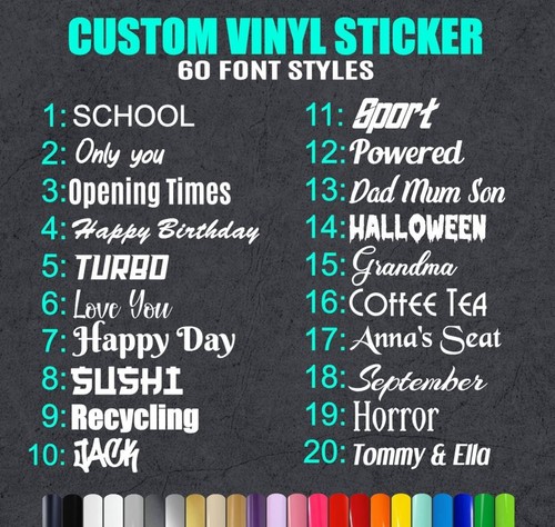 Custom sticker vinyl text name - sticker,