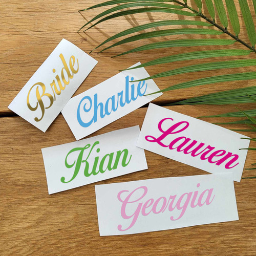 Personalised name sticker - name,