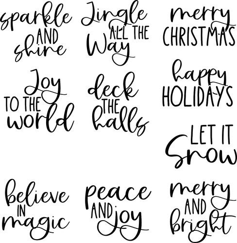Small christmas words - 10,