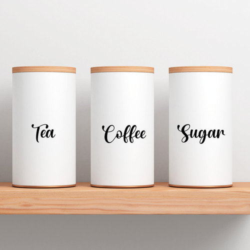 Tea coffee sugar jar - tea, &
