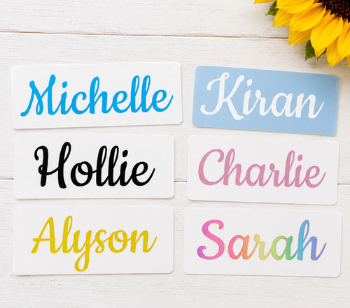 Personalised vinyl name decal - name,