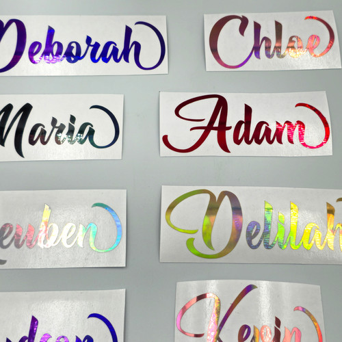 Personalised name sticker - name,
